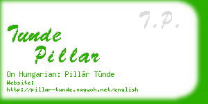 tunde pillar business card